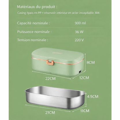 Boîtes à déjeuner électrique en acier inoxydable