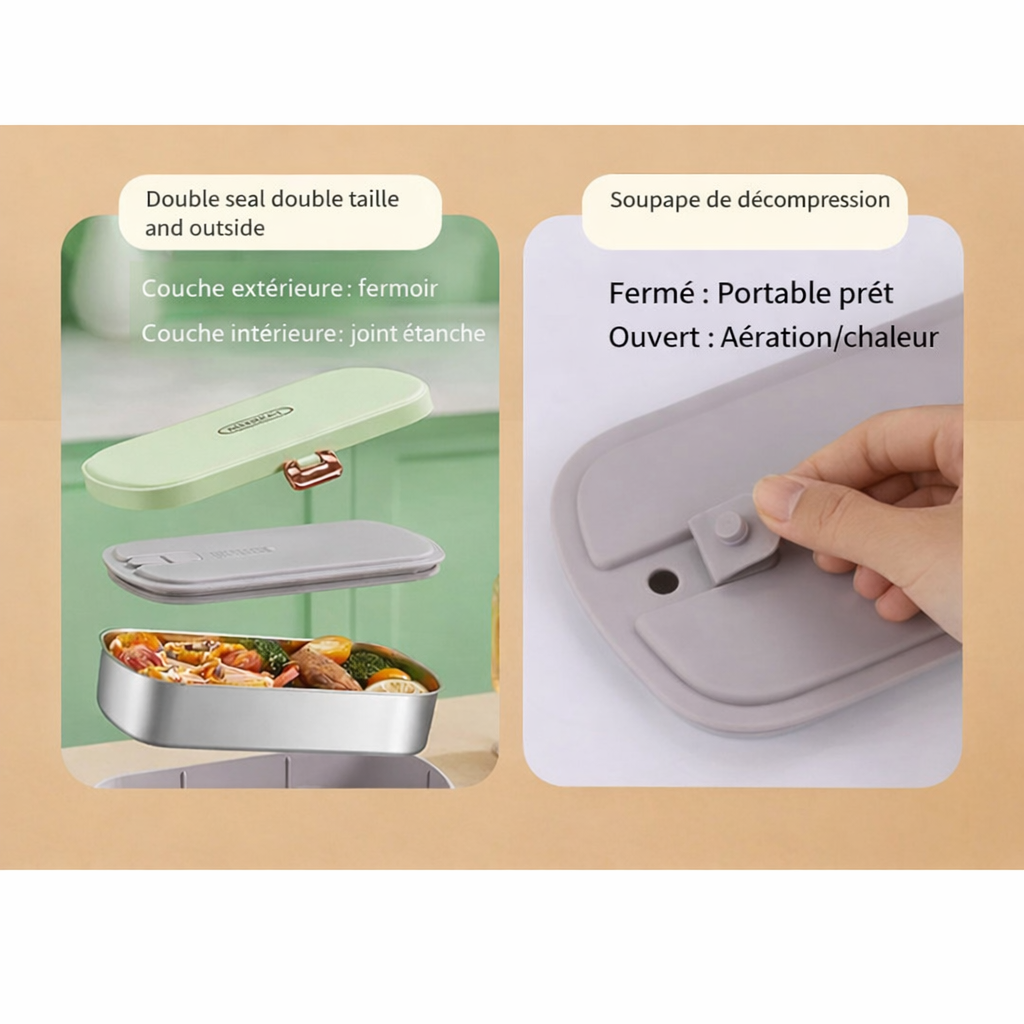 Boîtes à déjeuner électrique en acier inoxydable